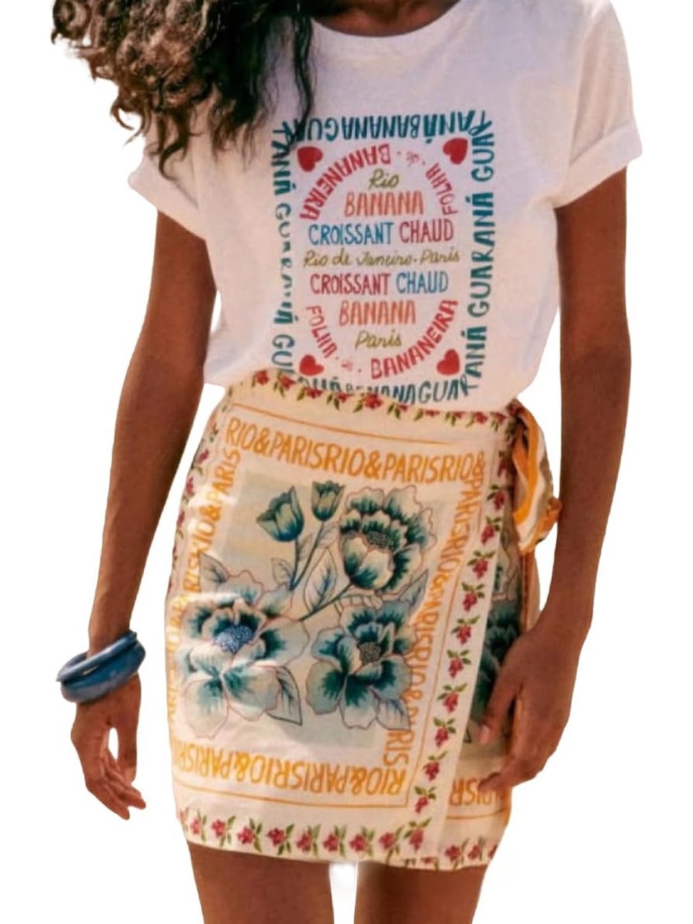 Floral Printed Wrap Skirt